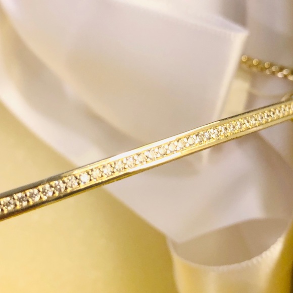 NWT Kendra Scott RARE & Retired Scottie Necklace Yellow Gold & Inlaid CZ’s GORG! - Picture 7 of 16